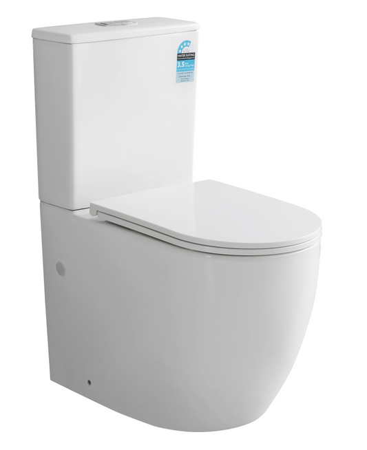 Dune Tornado Rimless Toilet Suite Dual Flush 655*385*840mm V035