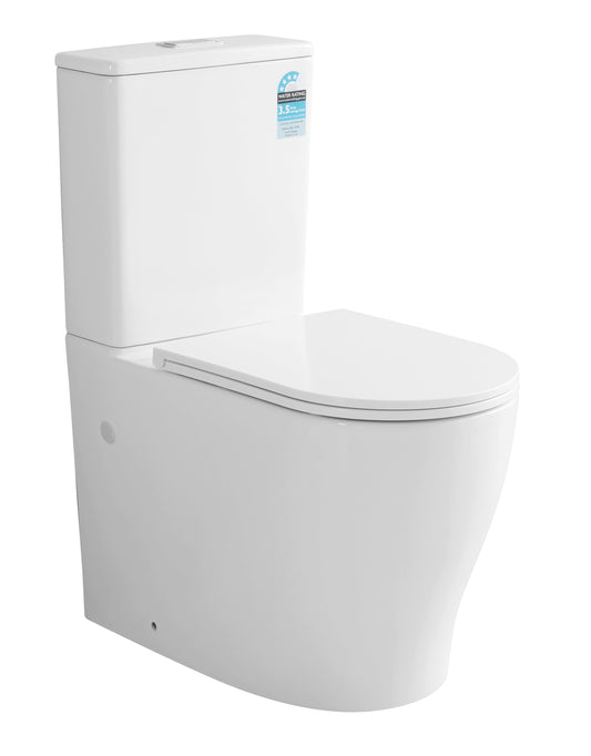 Sylea Tornado Rimless Toilet Suite Dual Flush 655*380*860mm V043