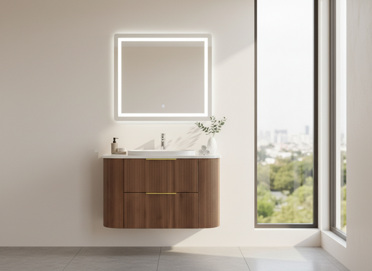 VITO ARDEN Fluted Curved Vanity With Soft Closing Drawers 600-900mm