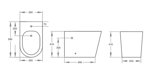 Veda BTW Bidet 590*360*410mm KDK205