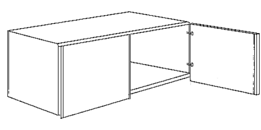Kitchen Fridge Wall Cabinet Only 600/700/764/864/964mm Height 350/400mm