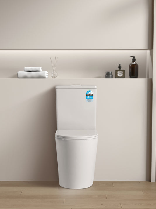 Roma Rimless Toilet Suite Dual Flush 655*385*870mm V022R/V022R-MB
