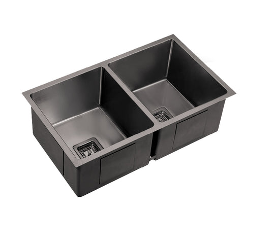 Double-bowl Stainless Steel Sink(PKS-775DS-GM)775×450×235mm