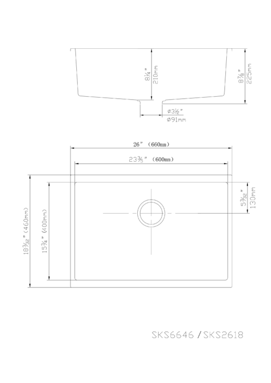Quartz Undermount Kitchen Sink 660*460*225mm (QZ6646-MB)