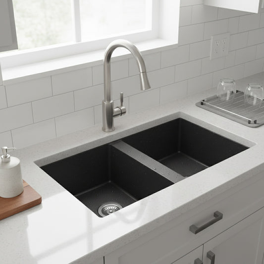 Quartz Undermount Kitchen Sink 813*457.241mm (QZ8145D)