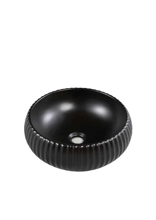 VITO Geneva Fluted Bowl Premium Ceramic Above-Counter Basin 400*400*140mm GNV4014