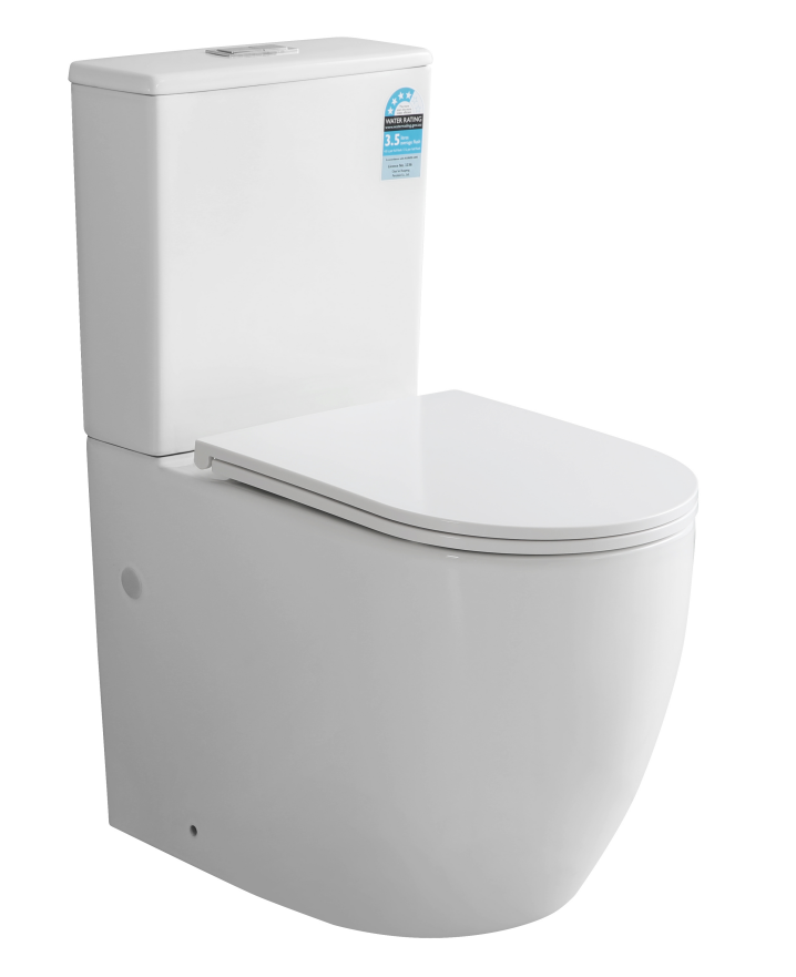 Dune Tornado Rimless Toilet Suite Dual Flush 655*385*840mm V035