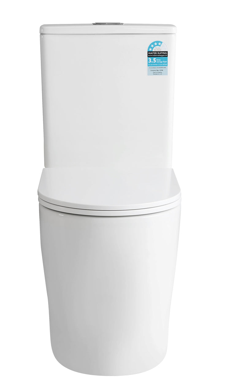 Lumia Tornado Rimless Toilet Suite Dual Flush 660*385*860mm V038