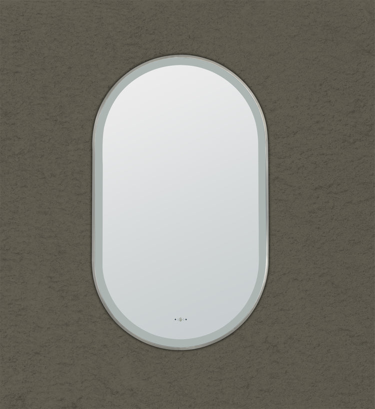 Lirra Iron Framed LED Mirror Electroplated 450/600mm LOFM4590/LOFM60100-MB/BG/BN/GM