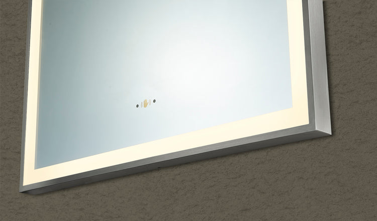 Aura Iron Framed LED Mirror – Front & Backlit Smart touch free controls 600*900mm LFMAR6090