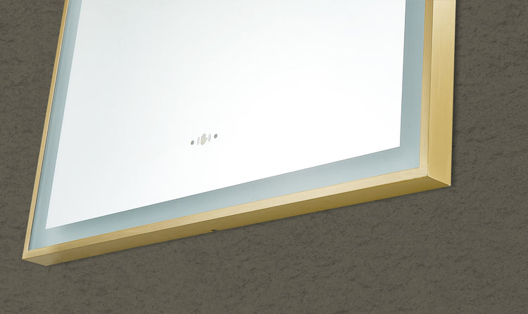 Aura Iron Framed LED Mirror – Front & Backlit Smart touch free controls 600*900mm LFMAR6090