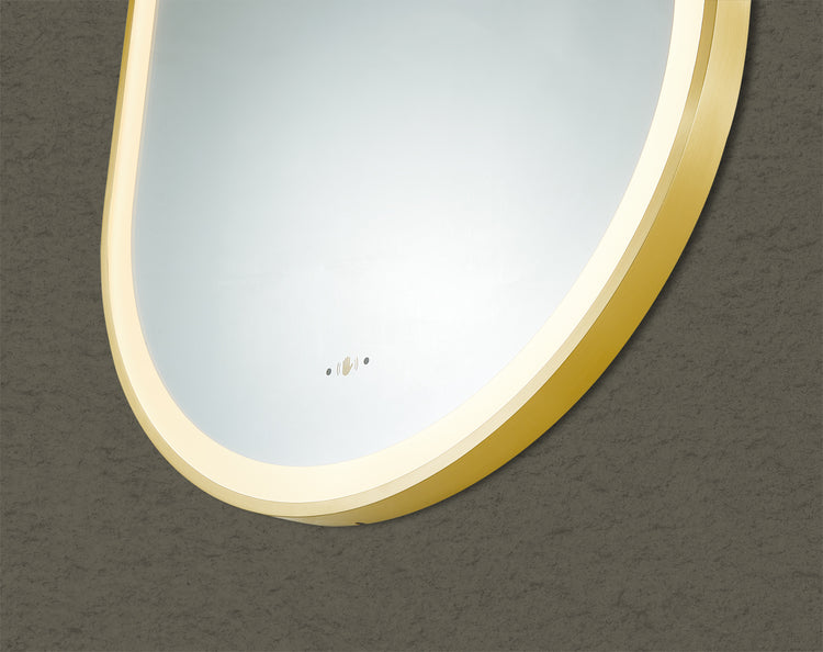 Lirra Iron Framed LED Mirror Electroplated 450/600mm LOFM4590/LOFM60100-MB/BG/BN/GM