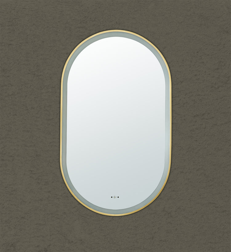 Lirra Iron Framed LED Mirror Electroplated 450/600mm LOFM4590/LOFM60100-MB/BG/BN/GM