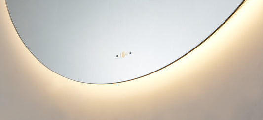 Luna Backlit LED Mirror With Magnifier Smart Touch Free Controls 900*900mm ORBM900-M
