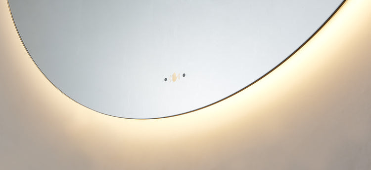 Luna Backlit LED Mirror With Magnifier Smart Touch Free Controls 900*900mm ORBM900-M