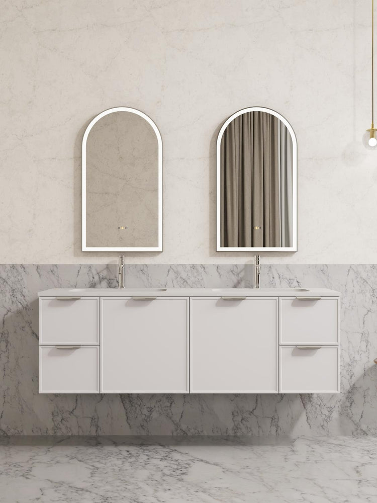 Aura Iron Framed LED Mirror – Front & Backlit Smart touch free controls 600*900mm LFMAR6090