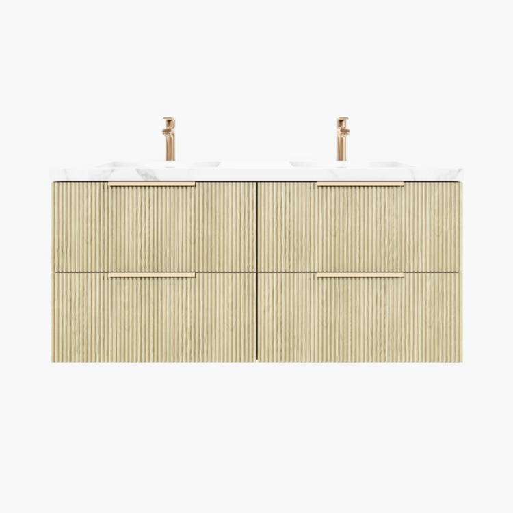 VITO EDINA WALL HUNG VANITY  With Soft Closing Drawers 1190*455*520mm EDI1200W-CO/PO