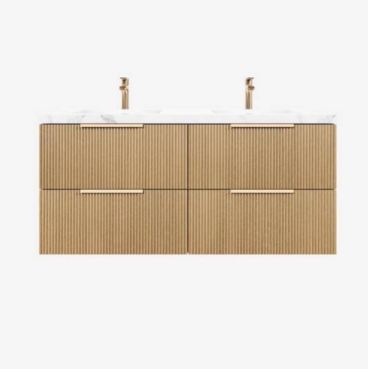 VITO EDINA WALL HUNG VANITY  With Soft Closing Drawers 1190*455*520mm EDI1200W-CO/PO