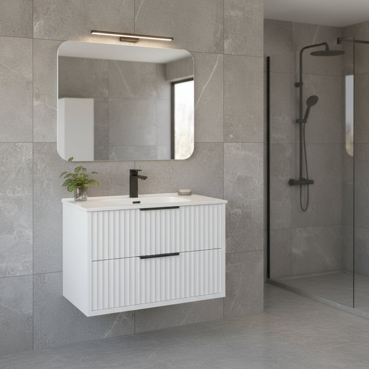 VITO ROCCA Wall Hung PVC Cabinet With Soft Closing Drawers 600-900mm ROC64W/74W/94W-MW