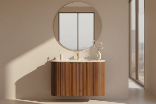 VITO ARDEN Fluted Curved Vanity With Inner Drawer 600-900mm