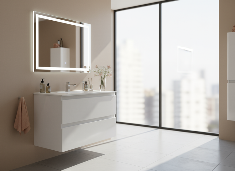 VITO  REFINE Wall Hung PVC Cabinet With U Shape Soft Closing Drawers 1200-1500mm