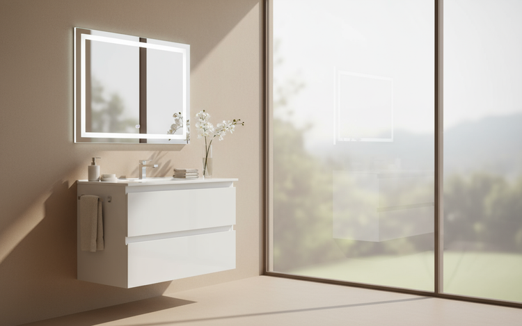 VITO REFINE Wall Hung PVC Cabinet With U Shape Soft Closing Drawers 600-900mm