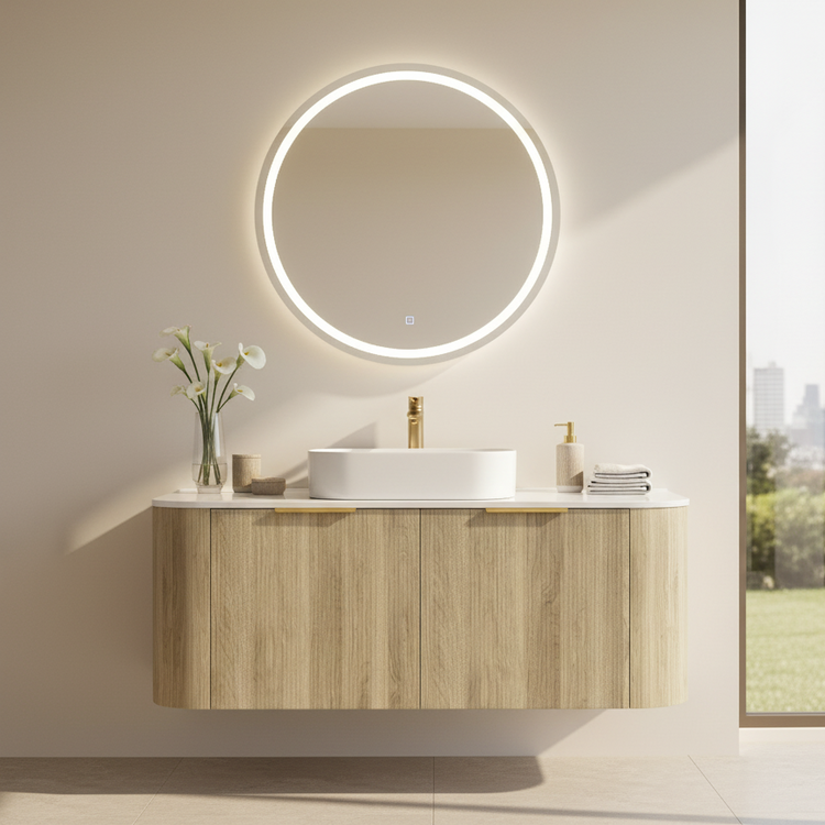 VITO ARDEN Fluted Curved Vanity With Inner Drawer 1200-1500mm