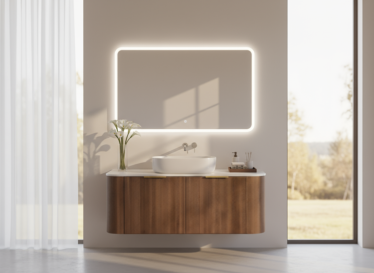 VITO ARDEN Fluted Curved Vanity With Inner Drawer 1200-1500mm