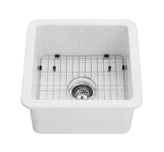 Camden Fireclay Square insert/undermound sinks 457*457*228mm (FCND457GW/MB)