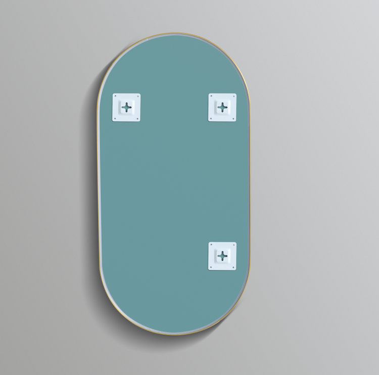 Vetra Aluminum Framed Mirror 5mm Copper Free with Safety Film 450*900/600*1000mm VOFM4590/VOFM60100-MB/BN/GM