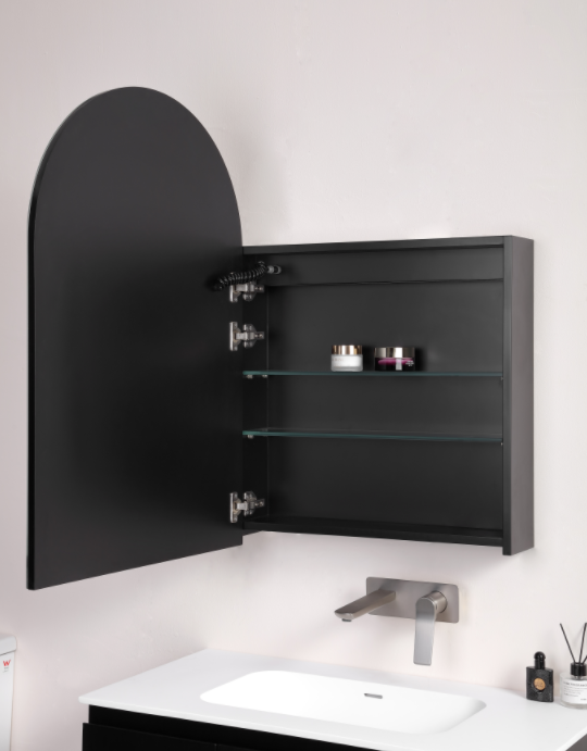 Lumero LED PVC Mirror Shaving Cabinet 600x900x155mm LARSV6090MW-LED/LARSV6090MB-LED