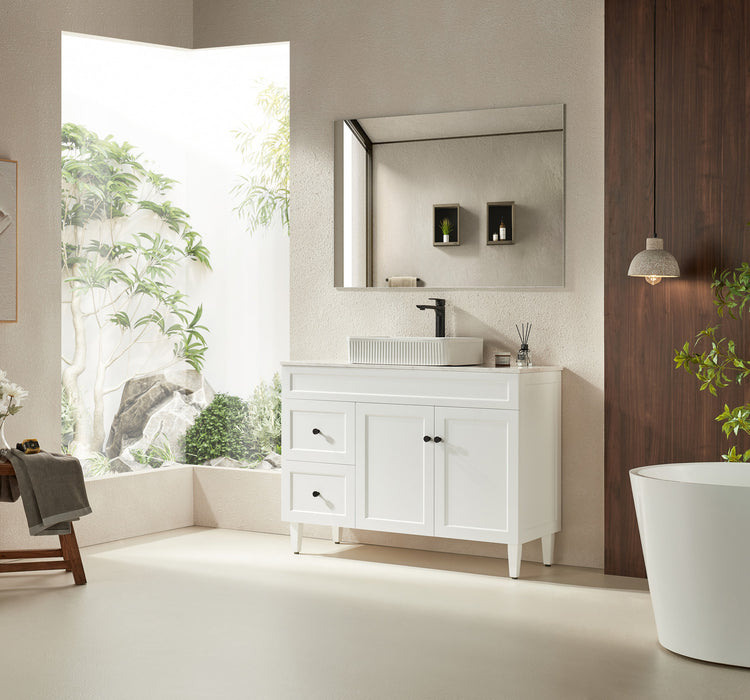 VITO  Hamilton Floor PVC Cabinet Soft Closing Door Left/Right Hand Drawers 1200mm HMT124LL/HMT124RL-MW/MB