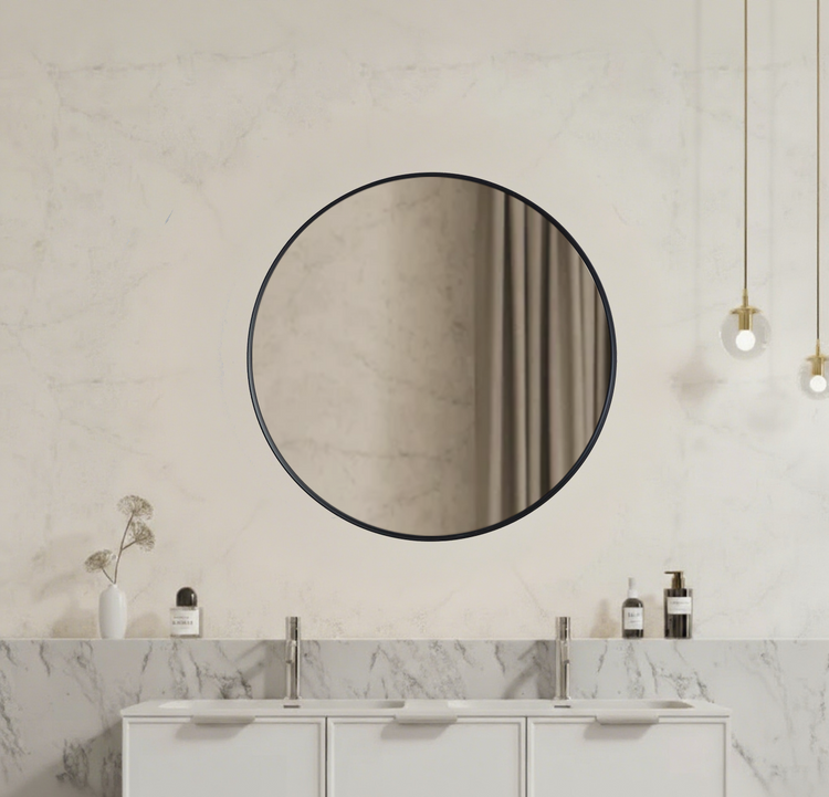 Vetra Aluminum Framed Mirror 5mm Copper Free with Safety Film 600/700/800 VRFM600/700/800-MB/BG/BN/GM