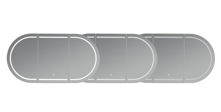 Lumero LED PVC Mirror Shaving Cabinet 1200/1500 LOSV1275MW-LED/LOSV1275MB-LED