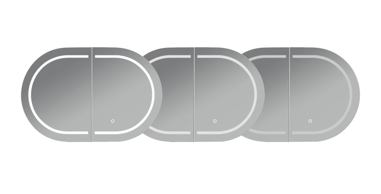 Lumero LED PVC Mirror Shaving Cabinet 900x600x155mm LOSV9060MW-LED/LOSV9060MB-LED