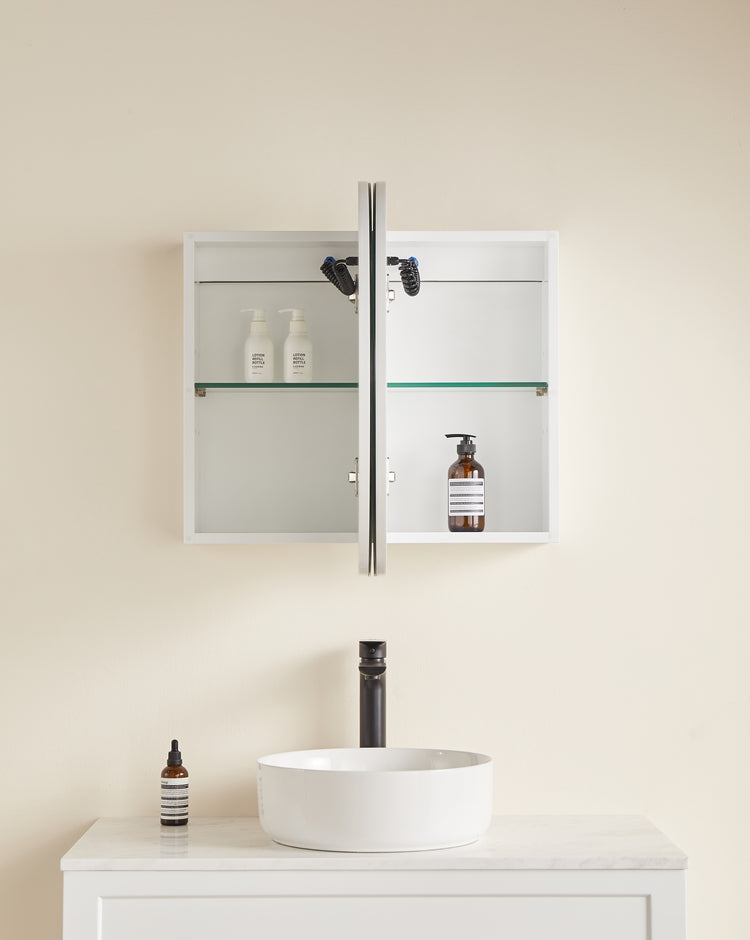 Lumero LED PVC Mirror Shaving Cabinet 900x600x155mm LOSV9060MW-LED/LOSV9060MB-LED