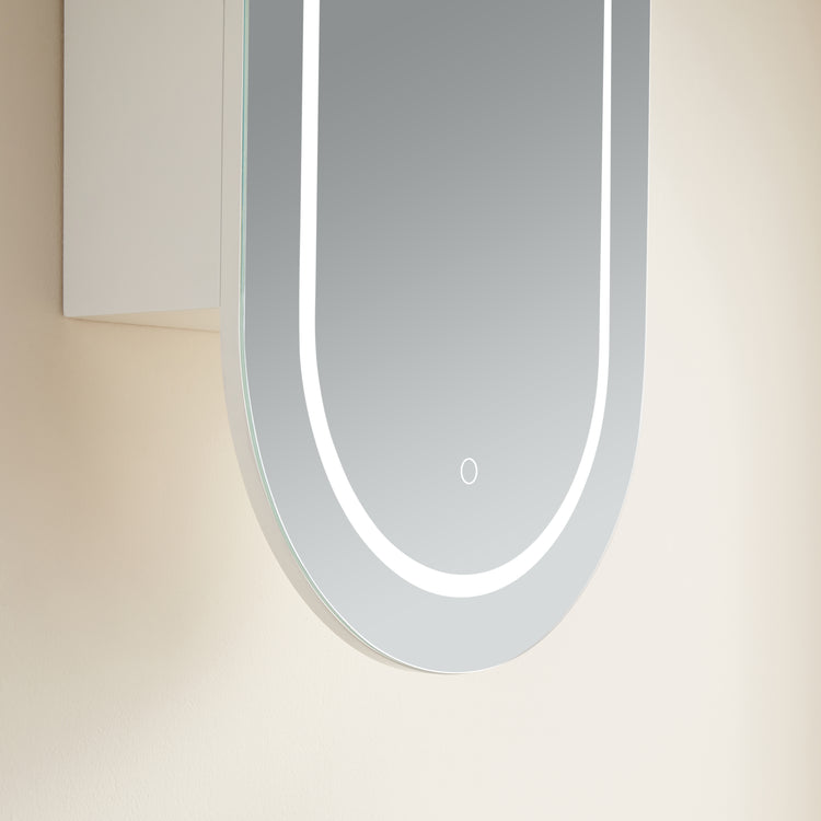 Lumero LED PVC Mirror Shaving Cabinet 450x900x155mm LOSV4590MW-LED/LOSV4590MB-LED