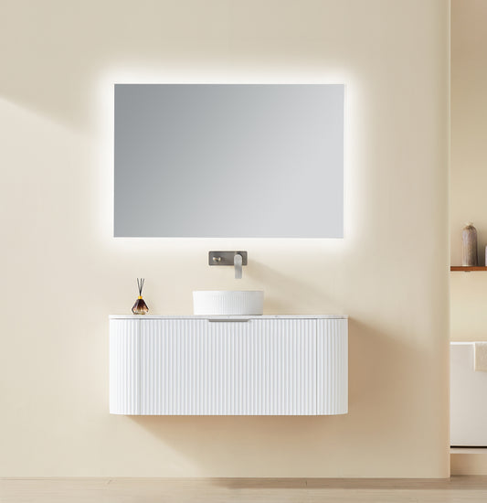 VITO AVANTTI Fluted Curved Vanity With Soft Closing Drawers 1200-1800mm (AVT1200W-AVT1800W)