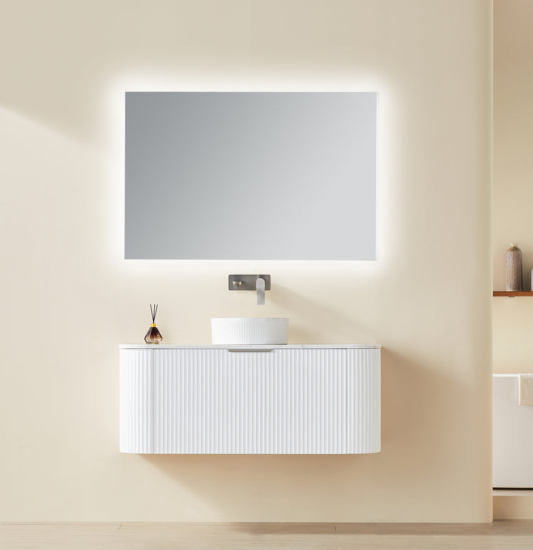 VITO AVANTTI Fluted Curved Vanity With Soft Closing Drawers 1200-1800mm (AVT1200W-AVT1800W)