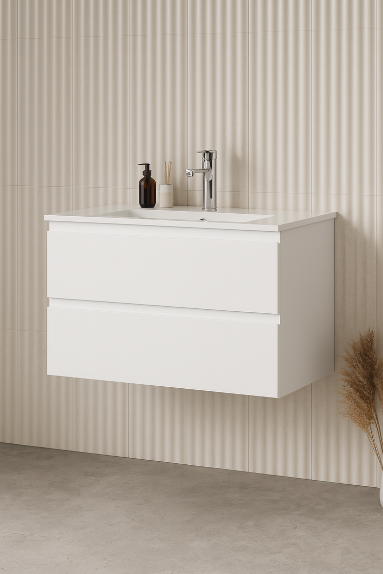 VITO  REFINE Wall Hung PVC Cabinet With U Shape Soft Closing Drawers 1200-1500mm