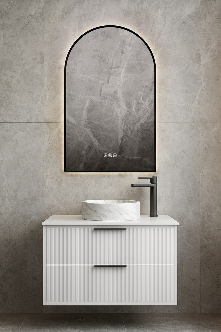 Framed/Frameless Mirror RUNWAY Shape Backlit Bluetooth 500*900mm LBOV5090/LBOV5090-MB/BB