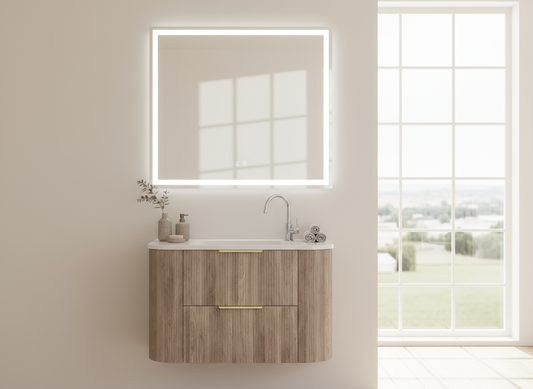 VITO ARDEN Fluted Curved Vanity With Soft Closing Drawers  600-900mm