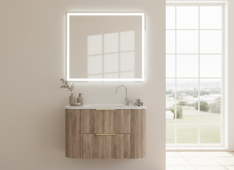 VITO ARDEN Fluted Curved Vanity With Soft Closing Drawers  600-900mm