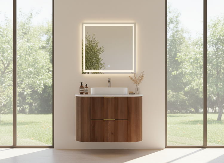 VITO ARDEN Fluted Curved Vanity With Soft Closing Drawers  600-900mm