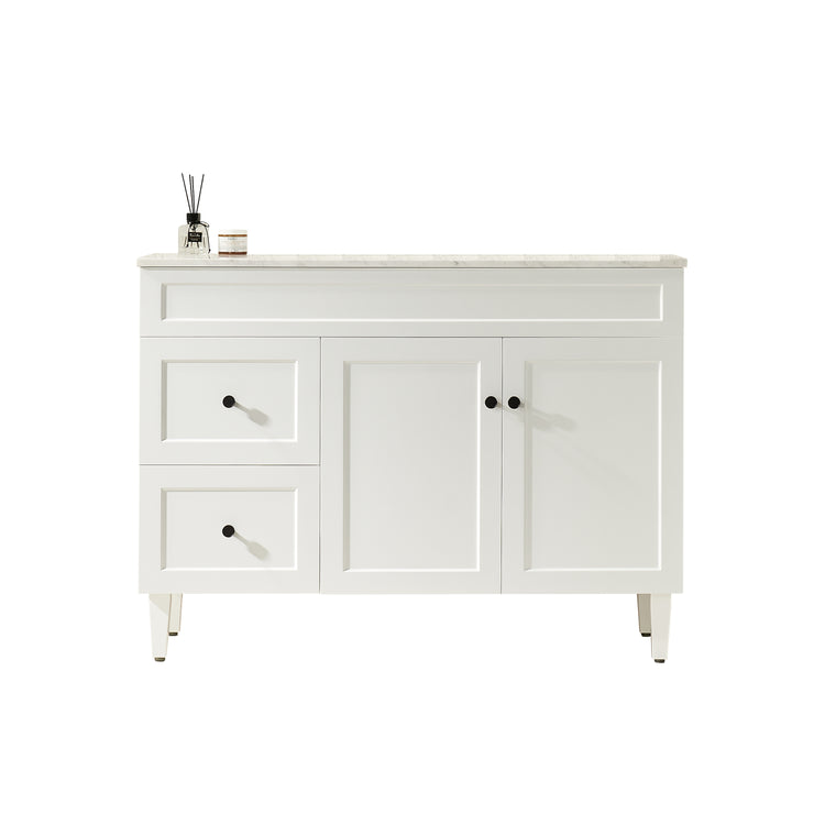 VITO  Hamilton Floor PVC Cabinet Soft Closing Door Left/Right Hand Drawers 1200mm HMT124LL/HMT124RL-MW/MB