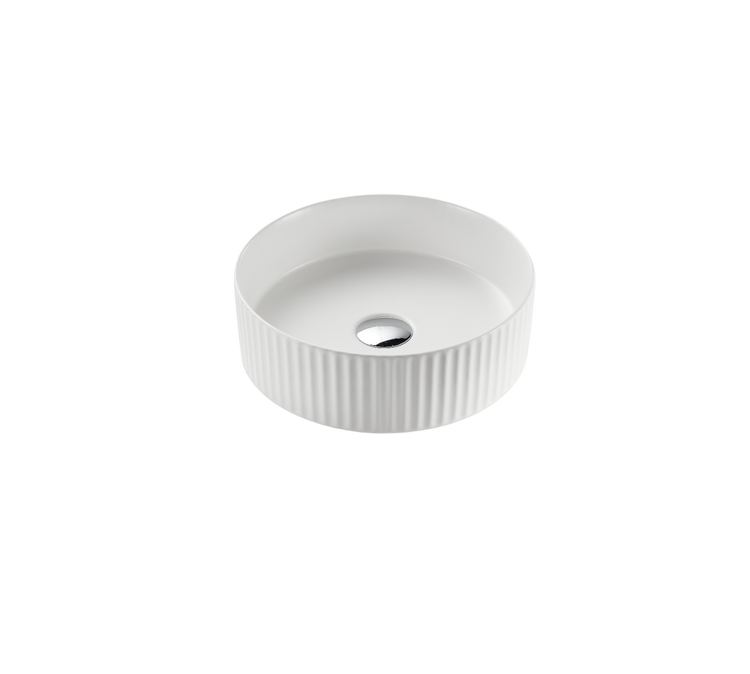 VITO Geneva Fluted Round Premium Ceramic Above-Counter Basin 360*360*115mm GNV3636