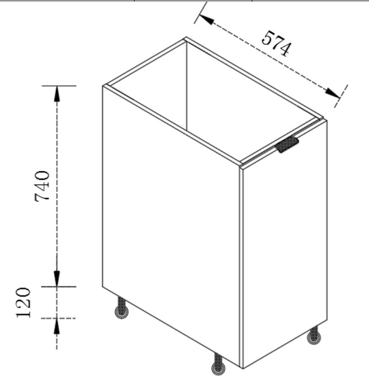 Kitchen Floor Cabinet 1 Door Cupboard 300-500mm BF-300/350/400/450/500-BOX