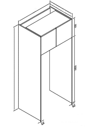 Kitchen Fridge Cabinet With 2 Side Panel 800/900/1000mm BFF-800P/900P/1000P
