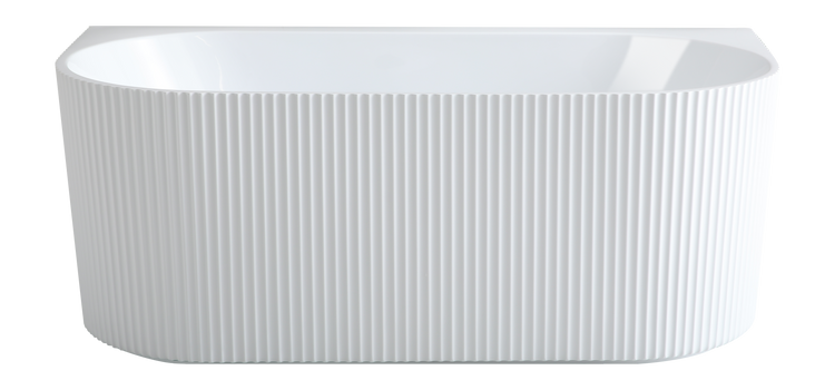 Bali Fluted Freestanding Back to Wall Bathtub 1500/1700 BBAT1500GW-MW-MB/BBAT1700GW-MW-MB