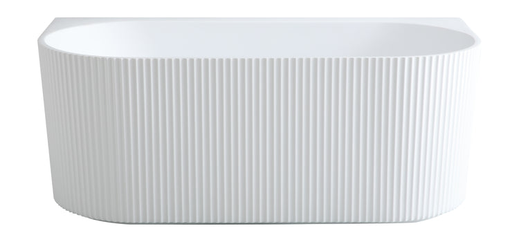 Bali Fluted Freestanding Back to Wall Bathtub 1500/1700 BBAT1500GW-MW-MB/BBAT1700GW-MW-MB